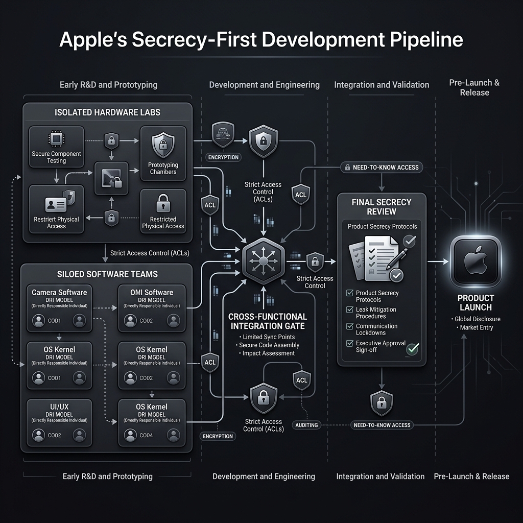 Apple Secrecy-First Development Pipeline Architecture
